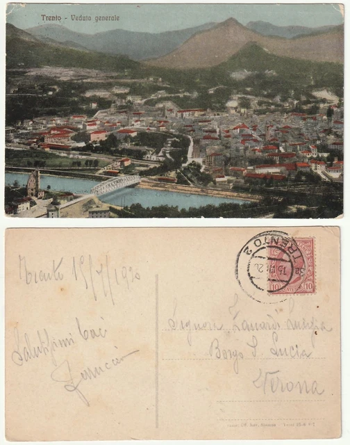 Trento - Veduta Generale - Viagg. 1920 -96200-