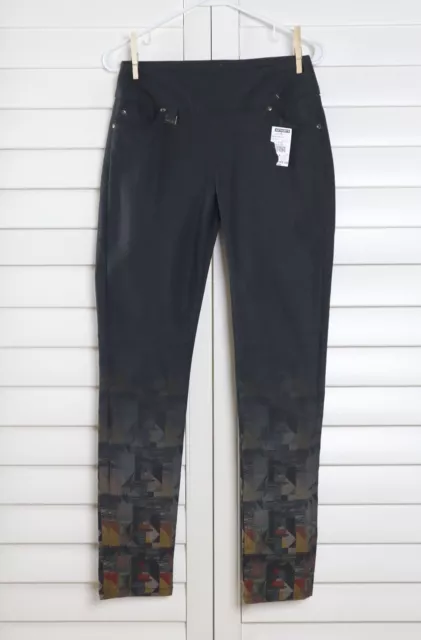 LISETTE L Montreal NWT $147 Stretch Pull On Geo Print Slim Ankle Pants Size 4