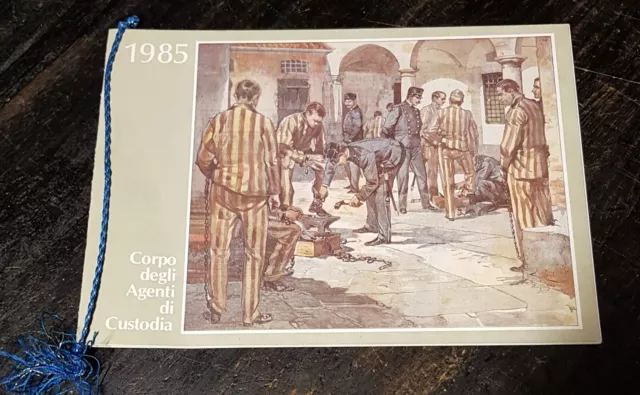 Calendario corpo degli agenti di custodia POLIZIA PENITENZIARIA 1985