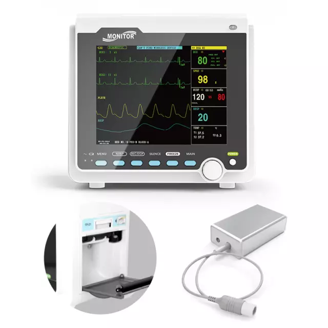 ICU Vital Sign Patientenmonitor CMS6000 ETCO2 Printer EKG NIBP RESP TEMP SPO2 PR