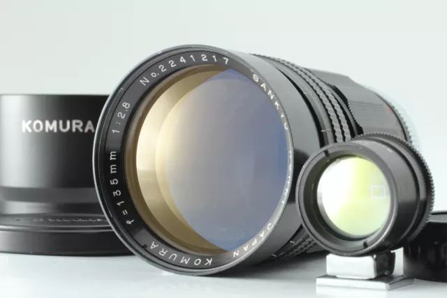w/ Viewfinder Hood【N MINT】Komura Sankyo Kohki 135mm f2.8 lens L39 LTM From JAPAN