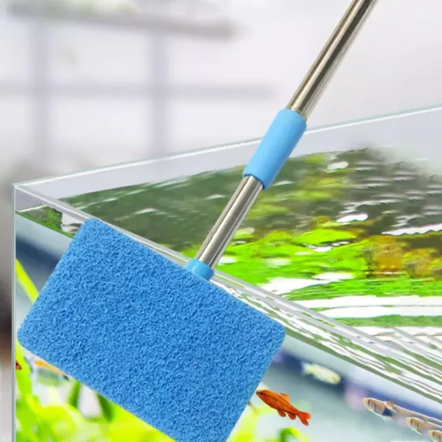 Telescopic Fish Tank Cleaner Scrubber Double-Sided Glass Window Cleaner  Home