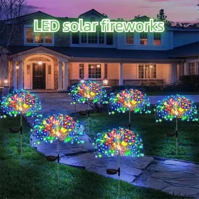 1pc Solar Powered String Lamp Tree Waterproof Outdoor Bulb for Lawn Patio Garden