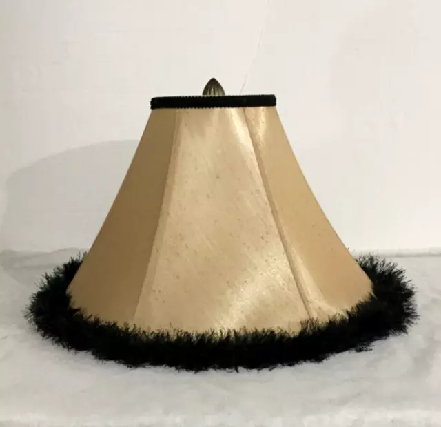 Vintage Large Victorian Boudoir Fringed Lamp Shade - Nice!!