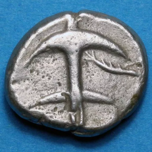 Ancient Greek coin silver-black sea Apollonia Pontica-circa 500-400 BC