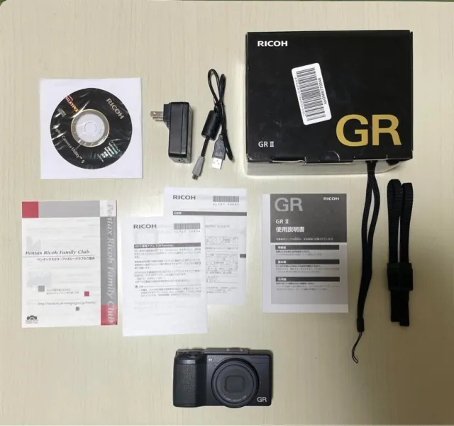 RICOH GR II 16.2 MP Compact Digital Camera Black 1850 Shots Discontinued Model