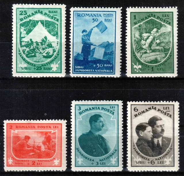 Romania 1932, Mi#437-442, Sc#B31-B36, Boy Scout Jamboree Sibiu, MNH!