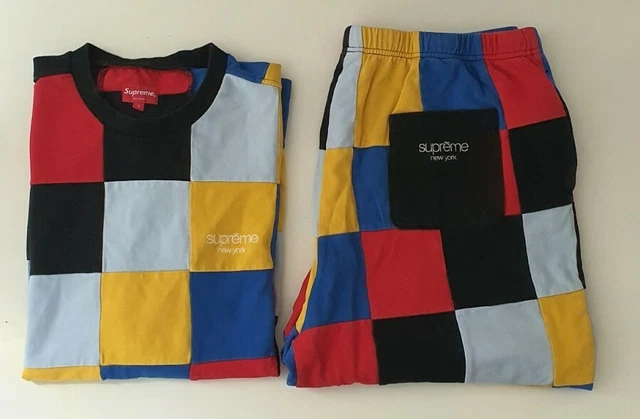Supreme Patchwork Pique Short Red/Yellow/Blue