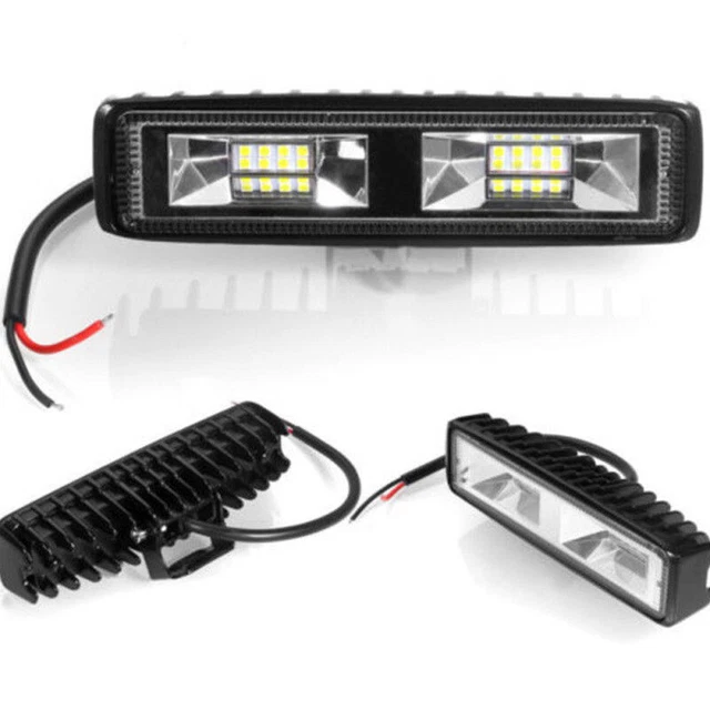 12V-24V 18W 16 LED 6000K Voiture SUV Flood Beam Travail Léger Conduite Fog Barre