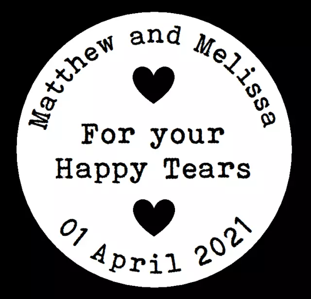 Personalised Wedding Favour Stickers labels - VARIOUS SIZES. 2