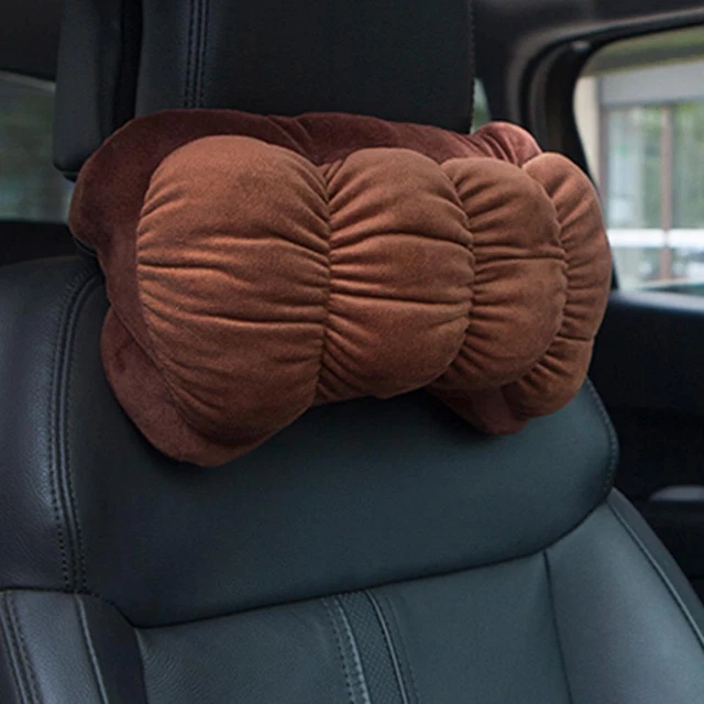 Super Soft Velvet Bubble Headrest Car Travel Neck Pillow 34*18cm- Pad Z9A9