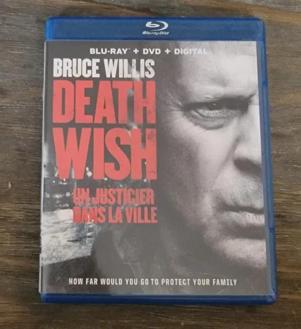 Death Wish (Bluray/DVD) Bruce Willis, Vincent D'Onofrio, Eli Roth, No Digital