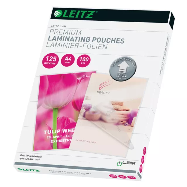 Leitz Ilam Premium Laminado Bolsas Udt A4 250 Micras (Paquete De 100) 74810000