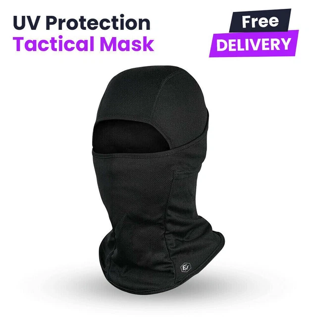 BLACK Balaclava Face Mask UV Protection Ski Sun Hood Tactical Mask for Men