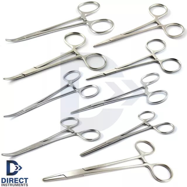 Surgical Hemostatic Clamp Forceps Locking Artery Kelly+Pean+Mosquito+Clile Wood