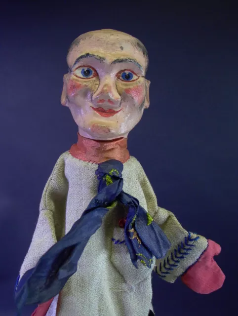 alte Marionette Handspielpuppe - Holz geschnitzt & bemalt  ( Nr.8) 2