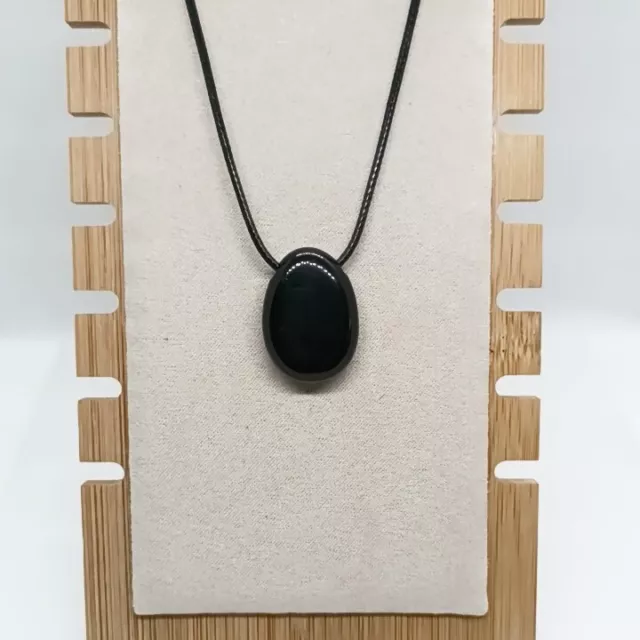 Pendentif Obsidienne Noire - Pierre Percée en Pierre Naturelle  - Gemmes