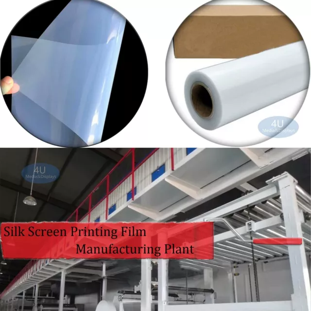 24"x100ft，Waterproof  Inkjet Milky Transparency Screen Printing Film