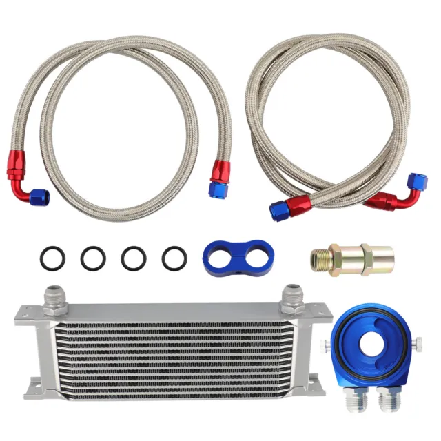 Oil Cooler Kit 13 rangées AN-10 AN10 Oil Cooler Radiatore Filter Adapter kit