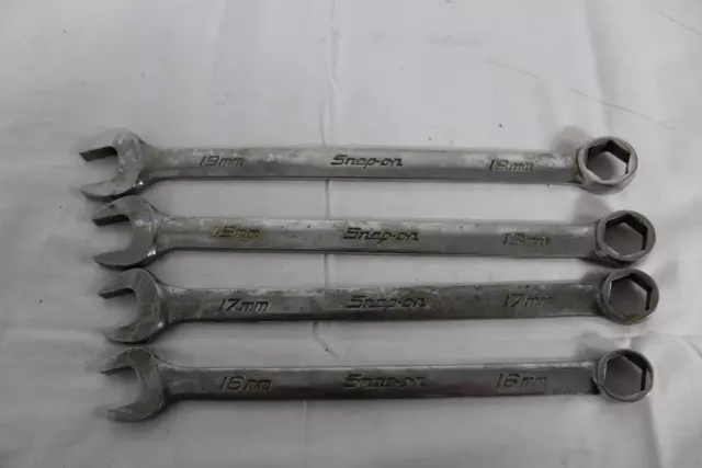 Snap-On OSHM 16-19mm 6-Pt Metric Flank Drive Combination Wrenches Lot of 4