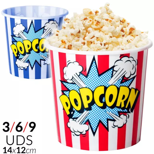 Set Cups Of Popcorn Of Corn 14x12cm Palomitero Pro Capacity Popcorn Pochoclo