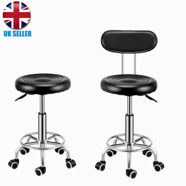 New Backrest Salon Stool Barber Tattoo Manicure Beauty Spa Lift Swivel Chair