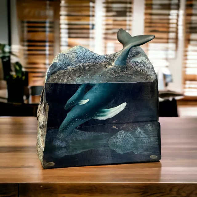 Vintage Dakin Wyland Acrylic Whale Sculpture Whale Sounding #849