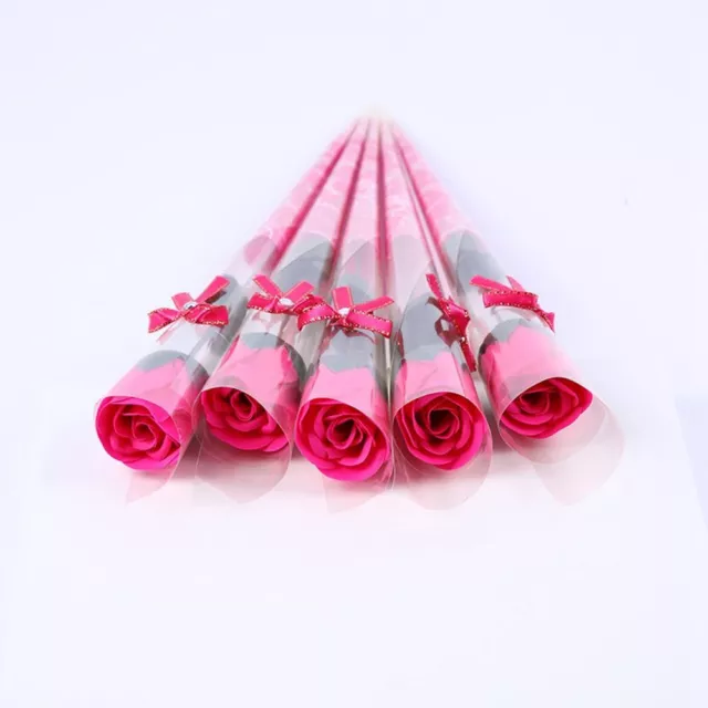 Single Stem Valentine Gift Artificial Flowers Roses Soap Flower Fake Flowers