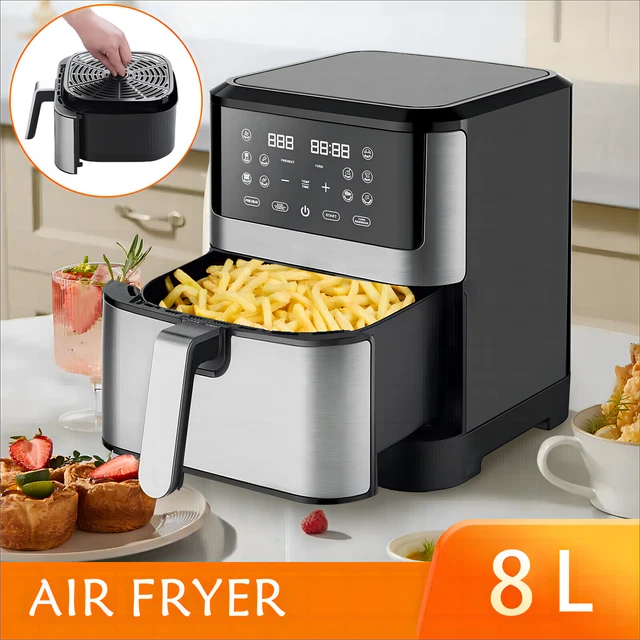 8L AIR FRYER Digital Kitchen Oven Oil Free Low Fat Healthy Frying