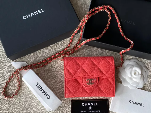 NIB 100%AUTH CHANEL 21P Rose Clair CaviarLeather Extra Mini Coco Handle  Flap Bag