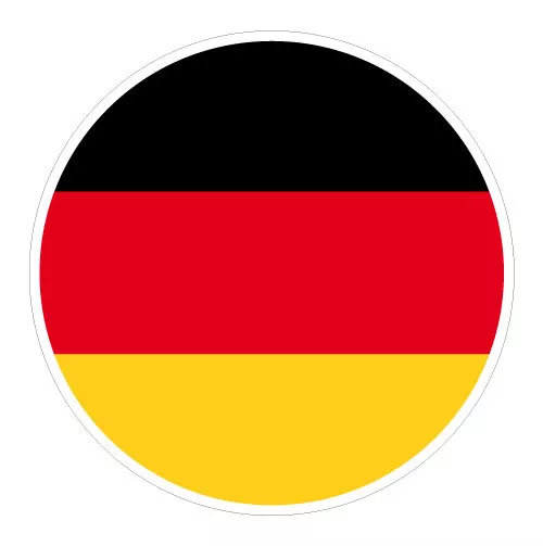 6 x Autocollant 5cm rond drapeau ALLEMAGNE sticker valise PC vélo voiture