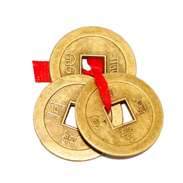 EXTRA LARGE FENG SHUI COIN 1.5" Lucky Chinese Fortune Metal HIGH QUALITY I Ching