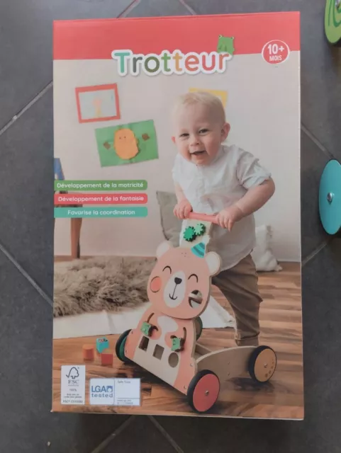 Trotteur ourson En Bois 2