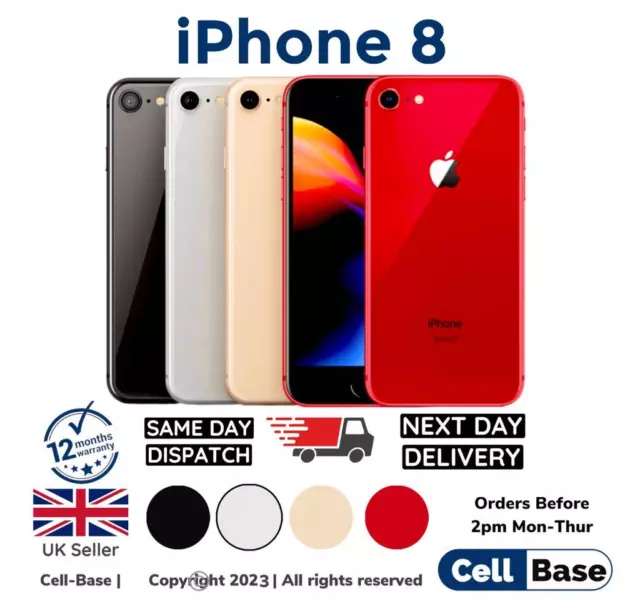 Apple iPhone 8 Unlocked - 64GB 256GB Smartphone All Colours Very Good  Condition