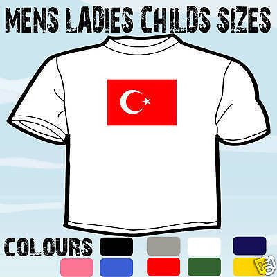 Turkey Turkish Flag Emblem T-Shirt All Sizes & Colours