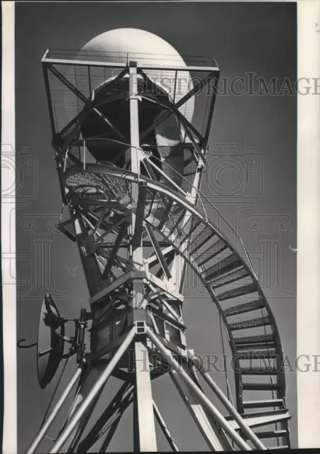 1964 Press Photo 1964 Press Photo Meteorological Equipment, Radar Weather Ball