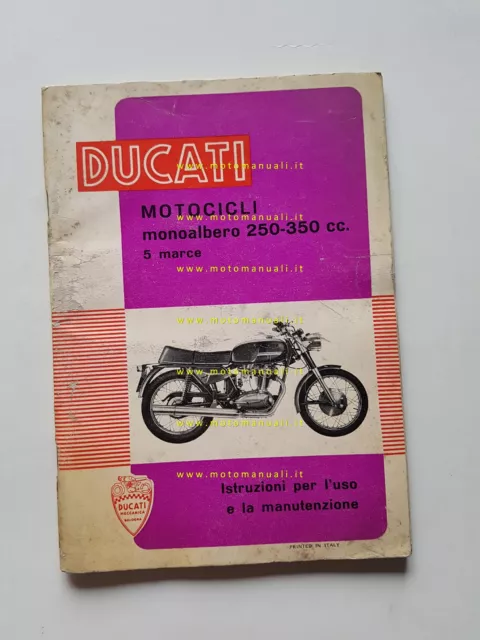 Ducati 250-350 Desmo-MK3-Scrambler 1971 manuale uso manutenzione originale