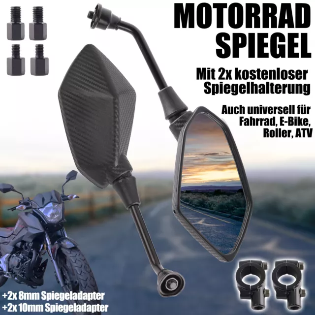 2X MOTORRAD ROLLER Spiegel Adapter M6 6MM Rechts to 8MM M8 Rechts Schrauben  EUR 5,34 - PicClick DE