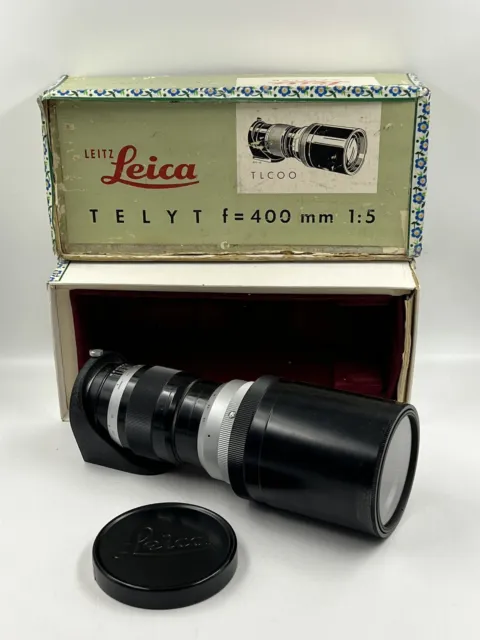 Vintage Kamera Objektiv Leitz Leica TLCOO Telyt f= 400mm 1:5 in OVP