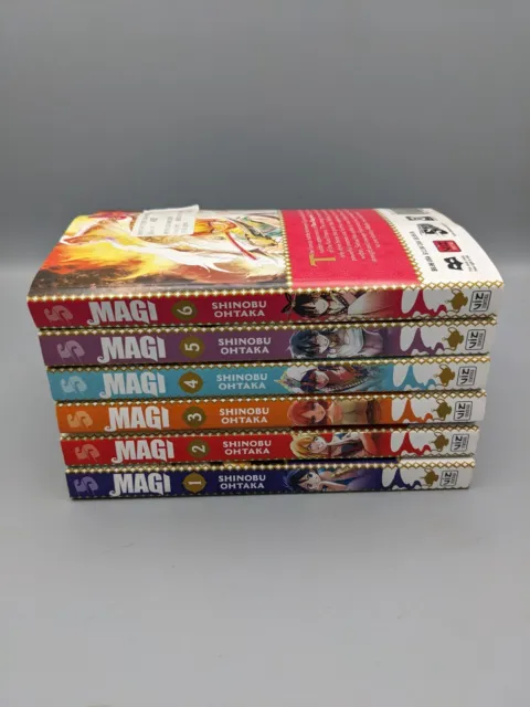 Magi English Manga by Shinobu Ohtaka, Volumes 1-6 Viz Media Paperback Books