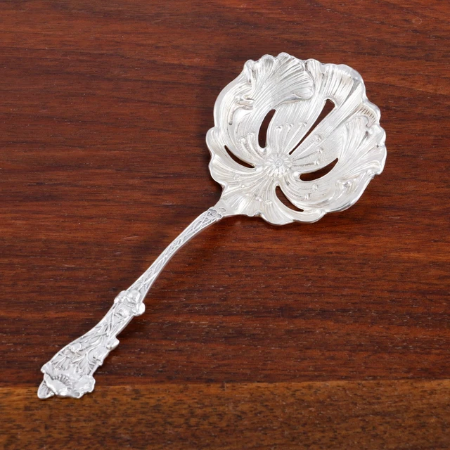 Paye & Baker Art Nouveau Sterling Silver Bon Bon / Nut Spoon Poppy No Monogram