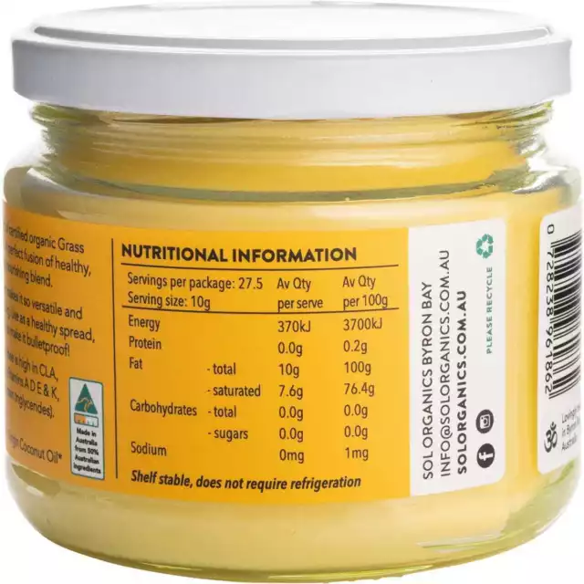 Sol Organics Organic Coconut Oil & Ghee 275g 3