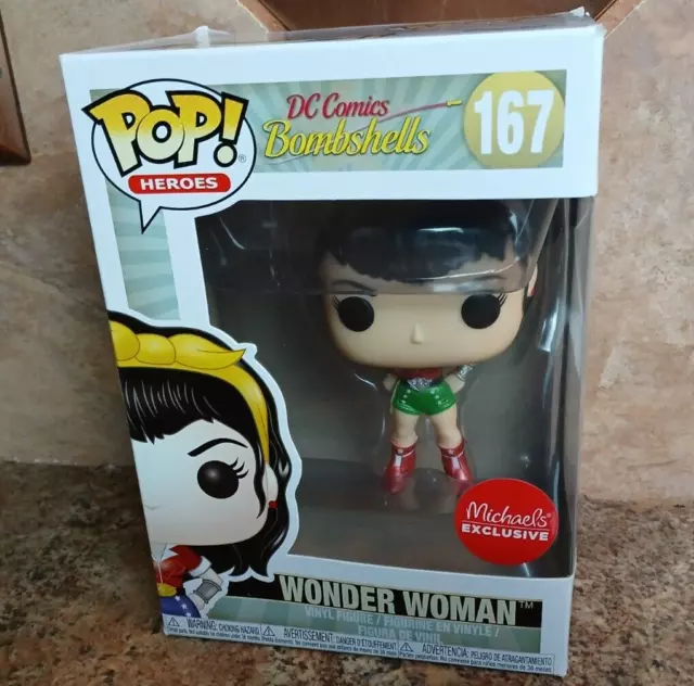 ¡Funko POP ABOVEDADO! Heroes DC Comics Bombshells 167 Wonder Woman Holiday Michaels