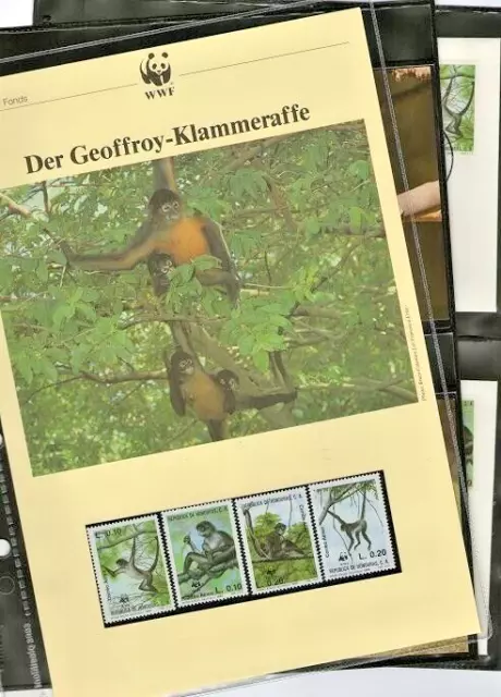 WWF 1990 Honduras Der Geoffroy-Klammeraffe Mi. Nr. 1084-87 komplettes Kapitel