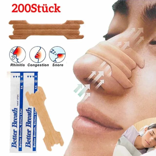 Nasenpflaster Better-Breath 200x Nasenstrips Besser Atmen Anti Schnarchen DE