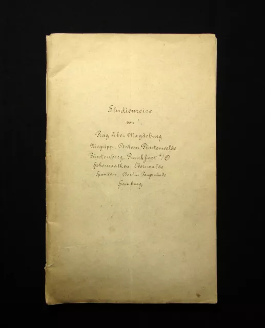 Tagebuch einer Studienreise von Prag über Magdeburg u.a. 1905 Geschichte mb 2