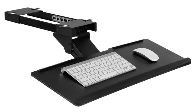 Mount-It! Under Desk Computer Keyboard and Mouse Tray with Gel Wrist Pad