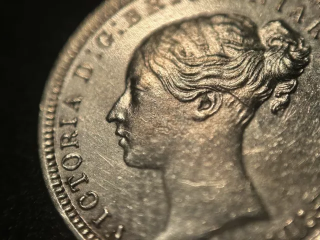 1875 Victoria Threepence 3 Pence Silver British