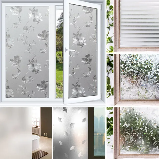 PVC Privacy Window Glass Film Sticker Cling Frosted Stained Window Sticker Decal