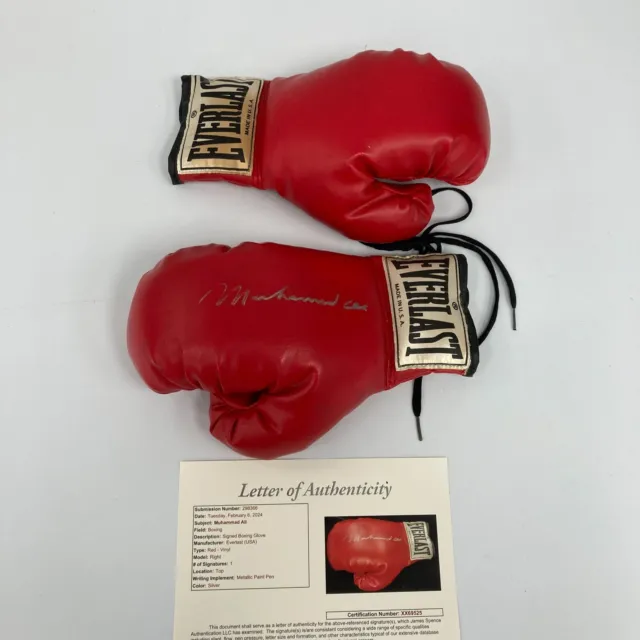 Muhammad Ali Signed Autographed Everlast Boxing Gloves JSA COA
